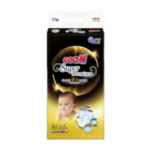 大王GOO.N 光羽鎏金纸尿裤M44片(6-11kg)尿不湿婴儿 羽感透气