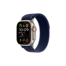 Apple/苹果 Watch Ultra 2 智能手表GPS+蜂窝款49 毫米原色钛金属表壳蓝色野径回环式表带S/M MXDF3CH/B