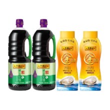 再降价、88VIP：李锦记 薄盐生抽金蚝油组合1.52kg*2+550g*2/箱 +凑单