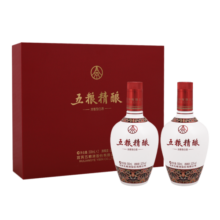 五粮液股份 五粮精酿 中国风 浓香型白酒 52度 500ml*2瓶礼盒 送礼宴饮