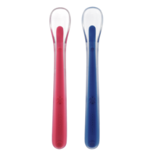 bc babycare儿童硅胶软勺 宝宝碗勺餐具新生儿软头勺婴儿勺子辅食 科洛玫+格里蓝