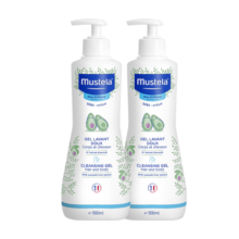 妙思乐（Mustela）儿童洗发水沐浴露二合一500ml*2 宝宝专用洗发露沐浴露 法国进口