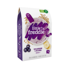 小皮（Little Freddie）有机高铁米粉蓝莓香蕉多种谷物味160g*1盒 婴幼儿辅食营养米糊