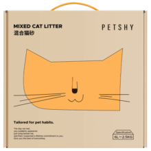 petshy百宠千爱 豆腐混合猫砂 超细膨润土无尘混合猫砂豆腐强效除臭 原味混合猫砂2.5kg*5包