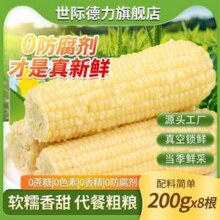 世际德力 非转基因0添加 白糯玉米棒真空装 8棒1600g