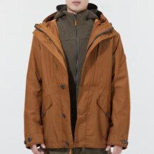 Timberland添柏岚冲锋衣男秋冬踢不烂三合一户外上衣防风保暖抓绒套装A2J5B A2J5B001/黑色/偏大一码 L