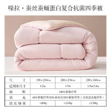 百丽丝 蚕丝蚕蛹双蛋白四季被 150cm×210cm 紫色