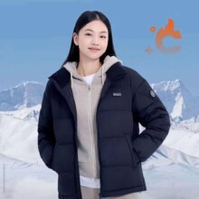 plus会员：京东京造轻薄羽绒服女款修身显瘦90绒短款立领保暖外套 黑色 S