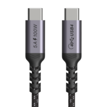 酷乐炫 USB4数据连接线40G兼容雷电3/4双头type-c传输线 8K苹果华为视频投屏线 1米 USB4数据线 C直C直 40G