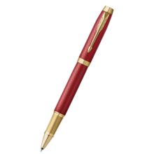 【新年礼物】派克（PARKER）签字笔 商务办公送礼 男女生日礼品 练字 IM烈焰红金夹宝珠笔