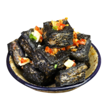 聚美合湖南特产长沙臭豆腐生胚经典黑色正宗油炸臭干子半成品小吃家庭装 小片黑40片+配料450g