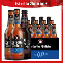 埃斯特拉 Estrella Galicia 西班牙原瓶原装进口精酿低度啤酒0度无醇无酒精系列 口味混拼250mL 12瓶组合装