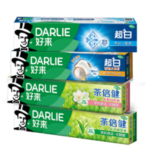plus会员、需首购:DARLIE好来(原黑人)超白小苏打茶倍健洁齿清新亮齿焕白牙膏 4支共740g