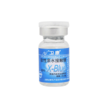 卫康 X-blue 高清高度数 透明近视隐形眼镜 年抛1片装 525度