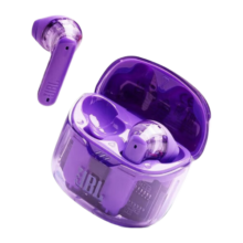 JBL TUNE FLEX 小晶豆真无线蓝牙耳机 半入耳音乐耳机 主动降噪运动防汗苹果安卓手机通话耳机 小晶豆-紫色【明星单品】