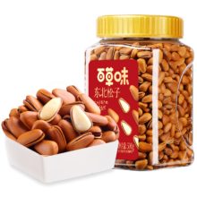 京东百亿补贴、plus会员:百草味 东北松子500g 坚果量贩手剥开口