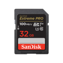 闪迪（SanDisk）32GB SD内存卡 4K V30 U3 C10 相机存储卡 读速100MB/s 写速90MB/s 微单/单反相机内存卡
