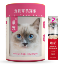 最宠（Paddy Time）猫零食猫条混合味500g 0胶0淀宠物成幼猫咪湿粮流质食品补水增肥