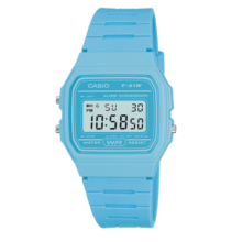 卡西欧（CASIO）男女学生ins风复古小方块儿童表F-91WC-2A/4A/4A2 1B 7A 9A电子表 F-91W-1蓝边 【附加贴膜】