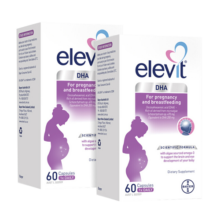 爱乐维（Elevit）DHA孕妇藻油胶囊澳版原装进口孕期哺乳期适用60粒*2