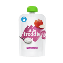 小皮（Little Freddie）苹果酸奶果泥100g*1袋 儿童常温酸奶水果泥 发酵乳酸奶零食吸吸乐