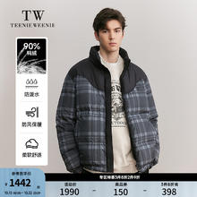 TEENIE WEENIE Men小熊男装羽绒服男士复古时髦撞色面包服
