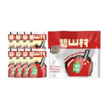 88VIP：碧山村 100%鲜榨苹果汁饮料 180ml*8袋装 便携解腻纯果蔬汁饮品 拍5件