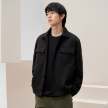 20点开始：gxg.jeans 男装  工装多口袋翻领夹克 外套 黑色 175/L