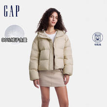 Gap 女装 印花logo立领连帽羽绒服 619744
