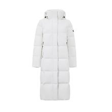 雪中飞 2025春新款连帽修身长款鹅绒简约女式羽绒服保暖加厚外套