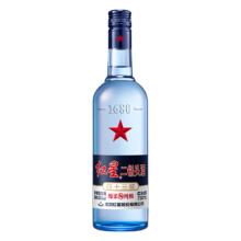 Plus会员:红星 二锅头蓝瓶绵柔8陈酿 清香型白酒 43度 750ml *1瓶装 *5件