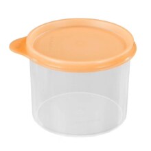 特百惠（Tupperware）干货收纳圆罐600ml保鲜盒 圆形 活力橙1个