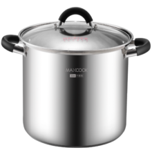 美厨（maxcook）汤锅304不锈钢 复底高汤锅22cm 燃气炉电磁炉通用 MCT3387