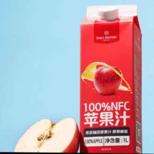 1号会员店 100%NFC苹果汁 1L 纯果汁 0添加