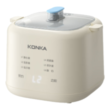 1日20点开始、限500件：康佳（KONKA）煮蛋器 智能定时多功能早餐一体机自动断电 单层升级款 蒸煮多能 配送蒸碗