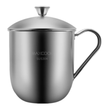 美厨（maxcook）304不锈钢水杯 泡茶杯口杯儿童学生成人 300ml带盖带手柄MCB067