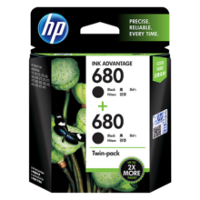 惠普（HP）680原装黑色双支装墨盒 适用hp 2138/2677/3636/3638/3838/3776/3777/3778/4678/5078/5088打印机