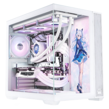 Thermaltake（Tt）钢影 透EX 海景房机箱 电脑主机 白色（ATX主板/Type-c/支持360水冷/10风扇位/4090显卡）