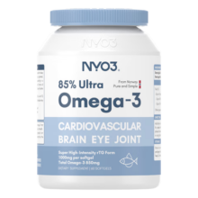 再降价、PLUS：NYO3 高纯深海鱼油 2000mg深海Omega-3 含DHA EPA  rTG型 护心脑眼60粒