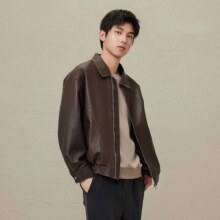 需首购：GXG 潮搭美式宽松皮衣外套