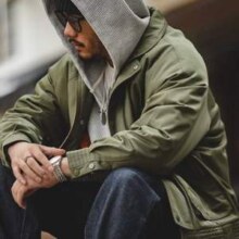 Maden 马登工装 男士复古飞行员夹克加厚保暖棉服