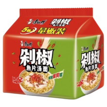88VIP：康师傅 方便面经典剁椒鱼片汤面105g*5袋