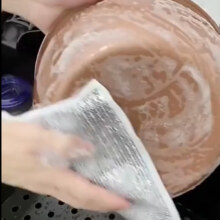 加厚双层不掉毛不沾油洗碗巾 4片装