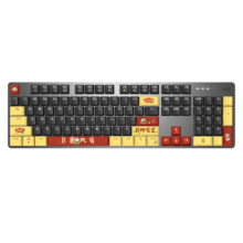 罗技（Logitech） K845机械键盘 有线键盘全尺寸 DIY键帽发光电竞办公键盘吃鸡键盘 【K845小刘鸭系列】 黑色 TTC 红轴