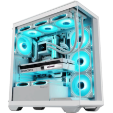 鑫谷（segotep）无界1（白色）无立柱海景房机箱 ATX270°广角玻璃侧透 360水冷游戏电脑主机箱 支持4090显卡