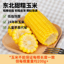 肆柒农场 东北甜黏粘玉米苞米棒低脂 8根净重3.2斤单根>200g 年货源头直发