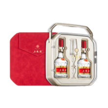 五粮液 普五八代 好事成双礼盒 浓香型白酒 52度 500ml*2 礼盒