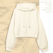 PLUS会员：MJ STYLE 短款连帽卫衣