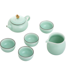 京东京造 茶具整套 套装【龙泉青瓷】功夫茶壶茶杯煮茶 6件套