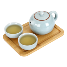 金镶玉旅行茶具 茶盘茶壶茶杯简约家用茶具套组  仿宋汝瓷西施小套